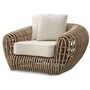 Casa Padrino Luxus Garten Sessel Braun / Sandfarben 120,5 cm - Garten & Hotel M�bel
