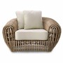 Casa Padrino Luxus Garten Sessel Braun / Sandfarben 120,5 cm - Garten & Hotel M�bel