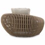 Casa Padrino Luxus Garten Sessel Braun / Sandfarben 120,5 cm - Garten & Hotel M�bel