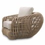 Casa Padrino Luxus Garten Sessel Braun / Sandfarben 120,5 cm - Garten & Hotel M�bel