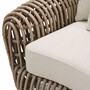 Casa Padrino Luxus Garten Sessel Braun / Sandfarben 120,5 cm - Garten & Hotel M�bel