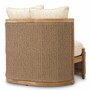 Casa Padrino Luxus Garten Sessel mit 2 Kissen Naturfarben - Hotel M�bel - Garten M�bel - Outdoor M�bel - Luxus M�bel