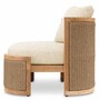 Casa Padrino Luxus Garten Sessel mit 2 Kissen Naturfarben - Hotel M�bel - Garten M�bel - Outdoor M�bel - Luxus M�bel