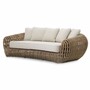 Casa Padrino Luxus Garten Sofa Braun / Sandfarben 229,5 cm - Garten & Hotel M�bel