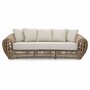 Casa Padrino Luxus Garten Sofa Braun / Sandfarben 229,5 cm - Garten & Hotel M�bel