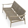Casa Padrino Luxus Teakholz Garten Sofa Greige 180 cm - Teakholz Garten M�bel