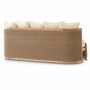 Casa Padrino Luxus Garten Sofa mit 5 Kissen Naturfarben 180 cm - Hotel M�bel - Garten M�bel - Luxus M�bel