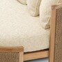 Casa Padrino Luxus Garten Sofa mit 5 Kissen Naturfarben 180 cm - Hotel M�bel - Garten M�bel - Luxus M�bel