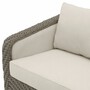 Casa Padrino Luxus Kunstrattan Garten Sofa Grau / Sandfarben 254 cm - Garten M�bel