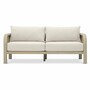 Casa Padrino Luxus Teakholz Garten Sofa Sandfarben / Beige 194 cm - Garten M�bel