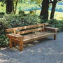 Casa Padrino Luxus Teakholz Gartenbank Braun 265 cm - Teakholz Garten M�bel 