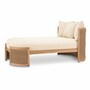 Casa Padrino Luxus Gartenliege Naturfarben 162 cm - Luxus Poolliege - Luxus Sonnenliege - Hotel M�bel - Garten M�bel