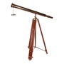 Casa Padrino Luxus Teleskop Messing / Braun 97 x 60 x H. 150 cm - Standteleskop auf Dreibein