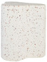 Casa Padrino Luxus Terrazzo Naturstein Beistelltisch / Hocker Wei� 41,5 x 41,5 x H. 45 cm - Wohnzimmer M�bel - Hotel M�bel - Naturstein M�bel - Luxus M�bel - Luxus Einrichtung