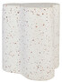 Casa Padrino Luxus Terrazzo Naturstein Beistelltisch / Hocker Wei� 41,5 x 41,5 x H. 45 cm - Wohnzimmer M�bel - Hotel M�bel - Naturstein M�bel - Luxus M�bel - Luxus Einrichtung