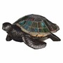 Casa Padrino Luxus Tiffany LED Tischleuchte Schildkr�te Bunt / Vintage Bronze
