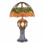 Casa Padrino Luxus Tiffany Tischleuchte Gr�n / Orange H. 79,5 cm - Tiffany Leuchten 