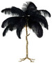 Casa Padrino Luxus Tischleuchte Palme Schwarz / Gold 75 x 75 x H. 80 cm - Moderne Tischlampe im Palmen Design - Luxus Leuchten - Luxus Qualit�t 