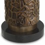 Casa Padrino Luxus Tischleuchte Bronze / Messing / Schwarz / Creme H. 76 cm