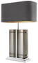 Casa Padrino Luxus Tischleuchte Silber / Grau 45 x 22 x H. 73 cm - Hotel & Restaurant Tischlampe