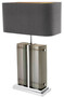 Casa Padrino Luxus Tischleuchte Silber / Grau 45 x 22 x H. 73 cm - Hotel & Restaurant Tischlampe