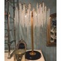 Casa Padrino Luxus Tischleuchte Gold / Schwarz H. 85 cm - Luxus Schreibtischleuchte - Luxus Leuchten