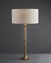 Casa Padrino Luxus Tischleuchte Messing Br�niert  50 x H. 93 cm - Handgefertigte Tischleuchte aus Messing mit Blattwerk - Luxus Kollektion - Edel & Prunkvoll 