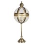 Casa Padrino Luxus Tischleuchte Messingfarben  43 x H. 112 cm - Gro�e Kugellaterne mit Glaskugel