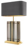 Casa Padrino Luxus Tischleuchte Gold / Grau 45 x 22 x H. 73 cm - Hotel & Restaurant Tischlampe