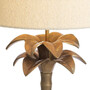 Casa Padrino Luxus Tischleuchte Palme Vintage Messing / Creme  45 x H. 76,5 cm - Schreibtischleuchte im Palmen Design - Luxus Tischleuchten - Luxus M�bel - Luxus Qualit�t