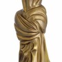 Casa Padrino Luxus Tischleuchte Vintage Messing / Creme H. 88 cm - Runde Schreibtischleuchte - Luxus Leuchten