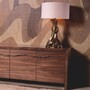 Casa Padrino Luxus Tischleuchte Vintage Messing / Creme H. 88 cm - Runde Schreibtischleuchte - Luxus Leuchten