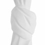 Casa Padrino Luxus Tischleuchte Wei� / Creme H. 88 cm - Runde Schreibtischleuchte - Luxus Leuchten