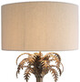 Casa Padrino Luxus Tischleuchte Vintage Messing / Creme  56 x H. 106 cm - Schreibtischleuchte im Palmen Design - Luxus Tischleuchten