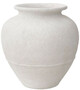 Casa Padrino Luxus Tonvase Matt Wei�  45 x H. 54 cm - Handgefertigte Runde Deko Vase - Wohnzimmer Deko - Garten Deko - Deko Accessoires