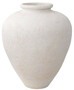 Casa Padrino Luxus Tonvase Matt Wei�  64 x H. 83 cm - Handgefertigte Runde Deko Vase - Wohnzimmer Deko - Garten Deko - Deko Accessoires