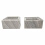 Casa Padrino Luxus Marmor Aufbewahrungsbox Grau 25,5 cm - Deko Accessoires