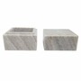 Casa Padrino Luxus Marmor Aufbewahrungsbox Grau 25,5 cm - Deko Accessoires