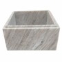 Casa Padrino Luxus Marmor Aufbewahrungsbox Grau 25,5 cm - Deko Accessoires