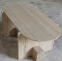 Casa Padrino Luxus Travertin Couchtisch Beige 100 x 50 x H. 42 cm - Naturstein Wohnzimmertisch - Wohnzimmer M�bel - Naturstein M�bel - Travertin M�bel - Luxus M�bel - Luxus Einrichtung