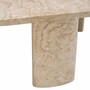 Casa Padrino Luxus Travertin Couchtisch Beige 101 cm - Travertin Wohnzimmer M�bel