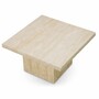 Casa Padrino Luxus Travertin Couchtisch Beige 65,5 cm - Travertin Wohnzimmer M�bel