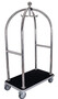 Casa Padrino Luxus Trolley Silber / Schwarz 105 x 65 x H. 193 cm - Hotel Accessoires - Luxus Accessoires 