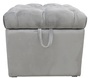Casa Padrino Luxus Chesterfield Truhe mit Sitzflche 50 x 50 x H. 48 cm - Verschiedene Farben - Gepolsterter klappbarer Hocker - Hocker Truhe - Luxus Qualitt