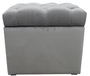 Casa Padrino Luxus Chesterfield Truhe mit Sitzflche 50 x 50 x H. 48 cm - Verschiedene Farben - Gepolsterter klappbarer Hocker - Hocker Truhe - Luxus Qualitt