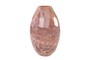 Casa Padrino Luxus Vase  24 x H. 38,5 cm - Elegante Deko Vase aus massivem Farbglas in marmorierten Lavendelt�nen - Luxus Deko Accessoires
