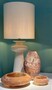 Casa Padrino Luxus Vase  24 x H. 38,5 cm - Elegante Deko Vase aus massivem Farbglas in marmorierten Lavendelt�nen - Luxus Deko Accessoires