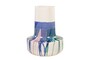 Casa Padrino Luxus Vase  37,5 x H. 47,5 cm - Gro�e Steingut Vase im frei gestalteten Freestyle Finish - Luxus Deko Accessoires