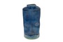 Casa Padrino Luxus Vase Blau  23,5 x H. 41,5 cm - Hohe runde Vase aus feinem Porzellan in kr�ftigem Blau - Luxus Deko Accessoires