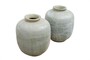 Casa Padrino Luxus Vase Blau  24 x H. 30 cm - Bauchige Deko Vase aus Keramik in Blau - Luxus Deko Accessoires